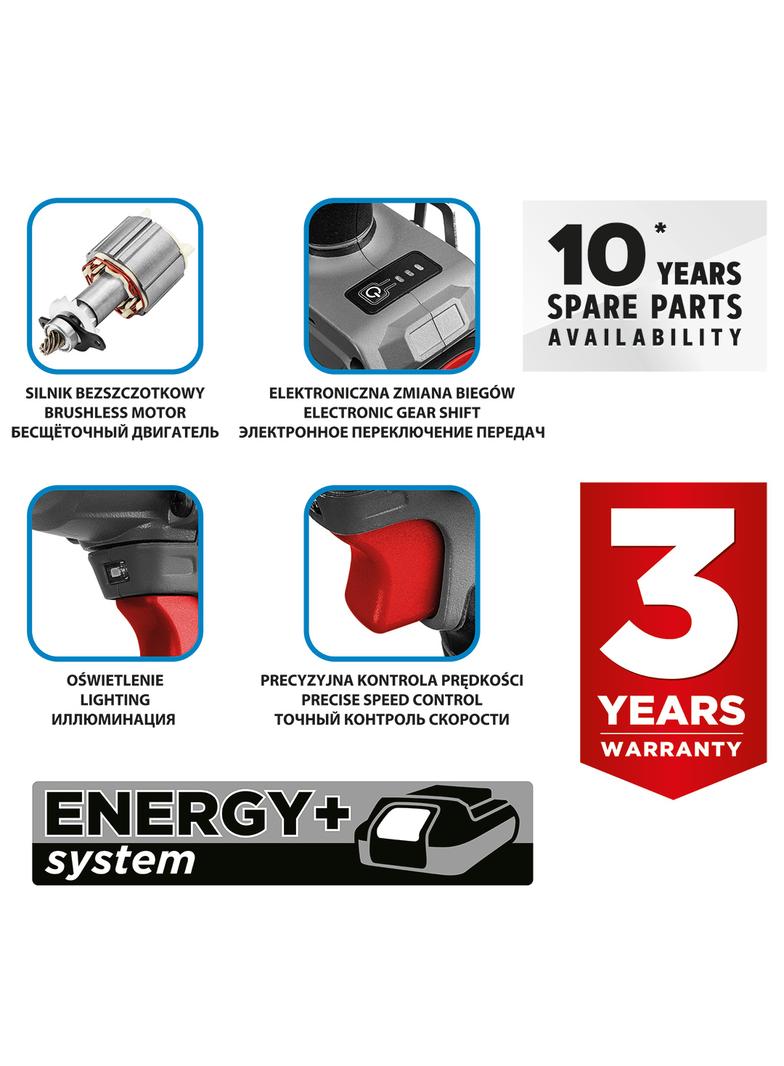Klucz udarowy bezszczotkowy 450Nm Energy+
