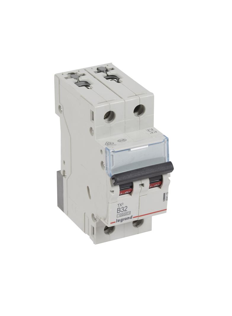 WYŁĄCZNIK NADPRĄDOWY S 312 2P B 32A 10000A SERII TX3, Legrand
