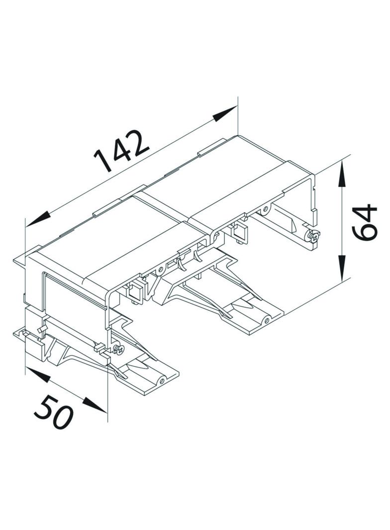 tehalit.WA Zestaw montażowy do mini-switch do mont. w C-profil PA bezhalogenowy G2737 HAGER