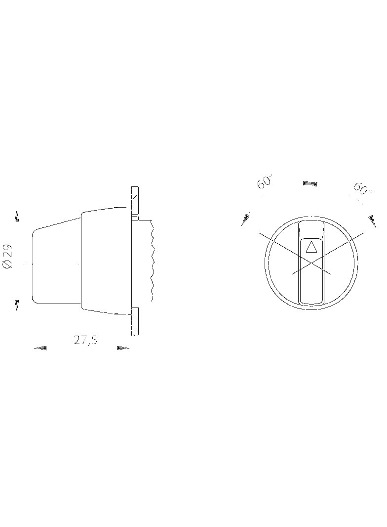 3-POŁ NAPĘD POKRĘTNY ZIELONY SAM.PIL PIERŚCIEŃ NIKLOWANY
