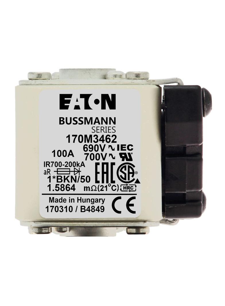 FUSE 100A 690V 1*BKN/50 AR UC Wkładka szybka 100A AC 690V rozmiar 1 45x59x51 mm aR, 170M3462 EATON