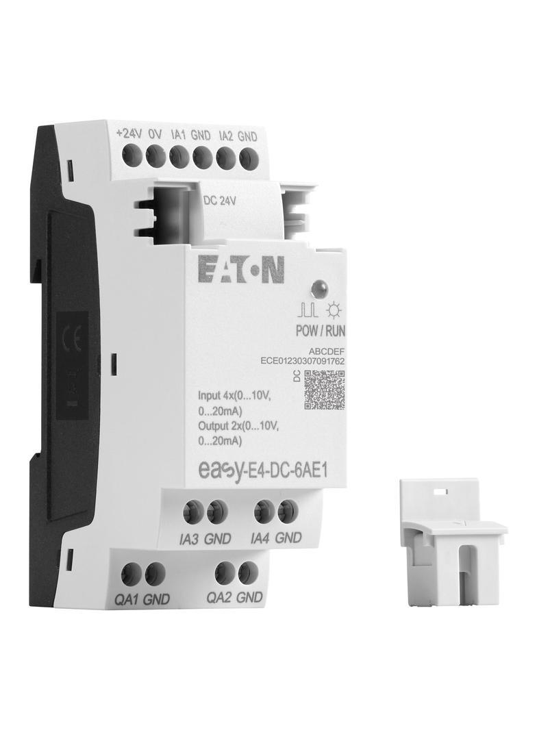 EASY-E4-DC-6AE1 easyE4 rozszerzenie 24VDC 4AI 2AO (0/4..20mA/0..10VDC) 197223 EATON