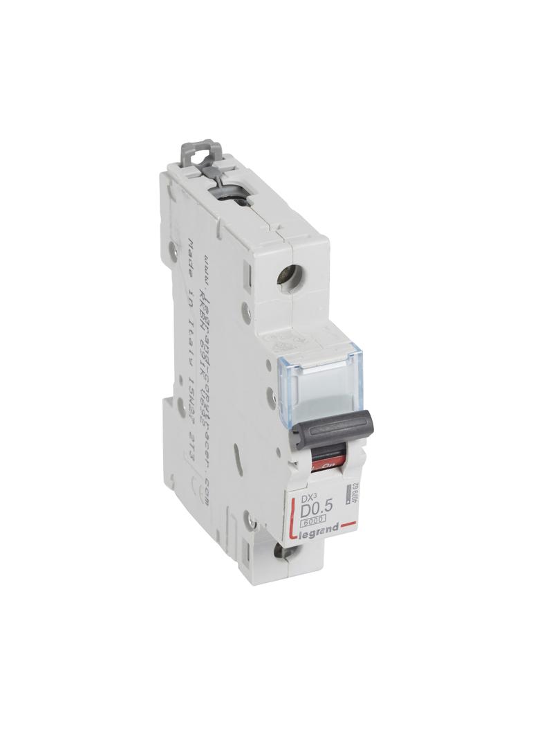 Wyłącznik Nadprądowy S 301 1P D0,5A 6kA DX3 407962 LEGRAND