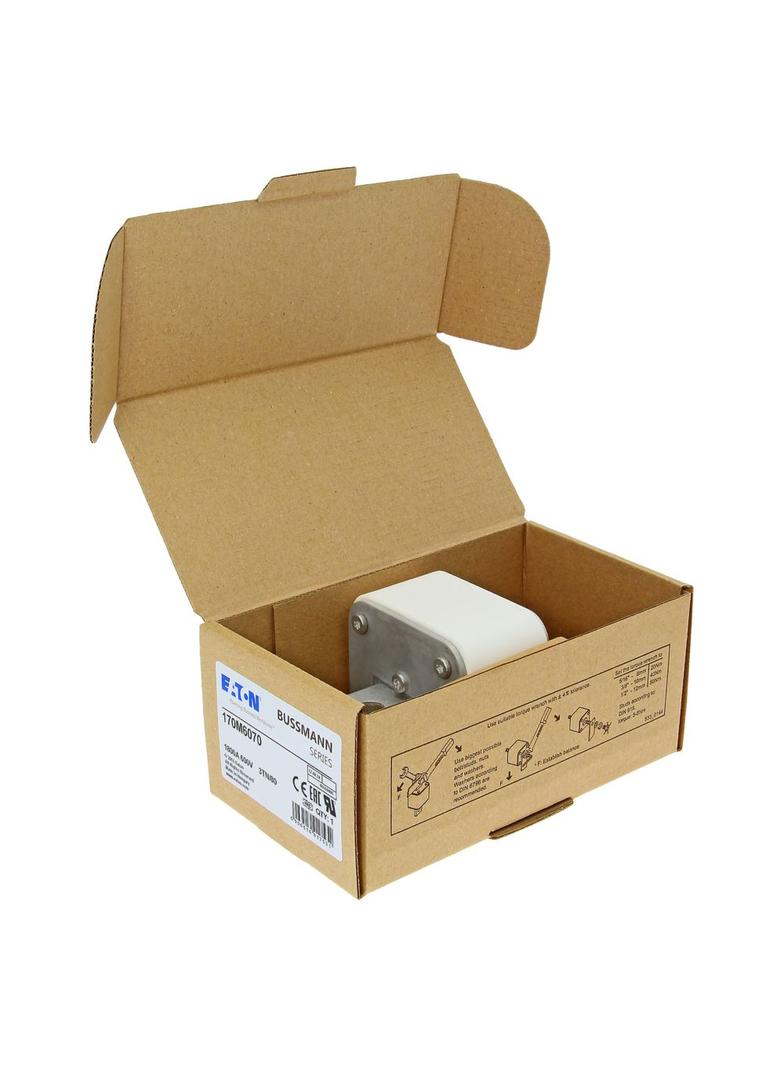 1800A 600V 3TN/80 aR INDICATOR FUSE Wkładka szybka 1800A AC 600V DIN 3 76x90x109 mm aR D 170M6070 EA