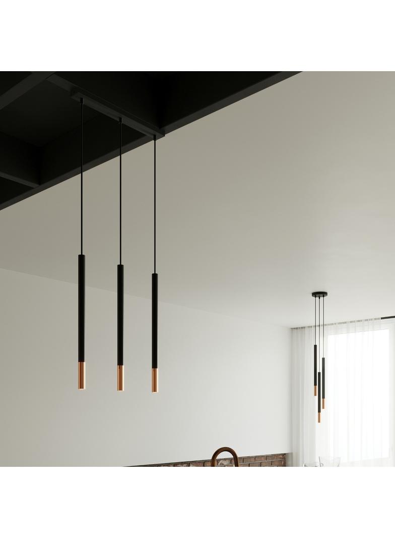 Lampa wisząca MOZAICA 1 czarny/miedź