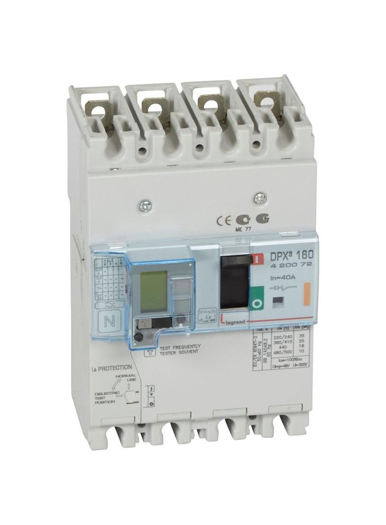 Wyłącznik DPX3 160 Z Zab. R-Pr. 4P 40A 25Ka 420072 LEGRAND