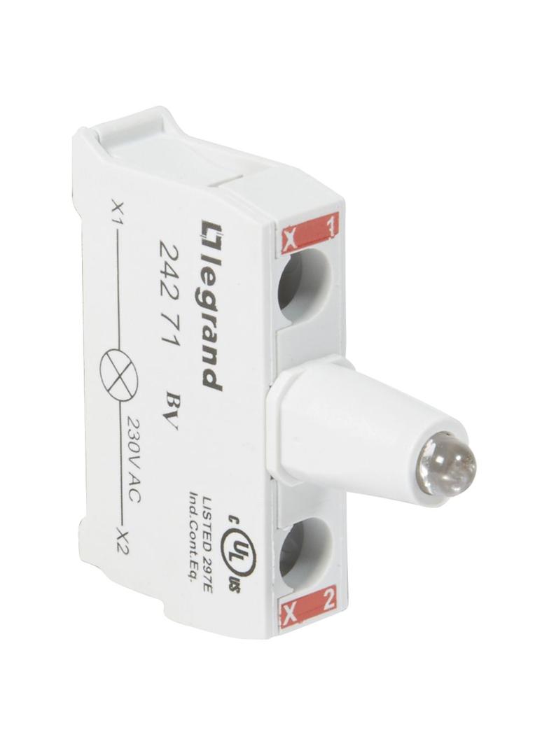 OSMOZ KORPUS Z GŁÓWKĄ Z PODŚWIETLENIEM DO PUSZKI, CZERWONA 230 V, ZACISKI ŚRUBOWE, Legrand