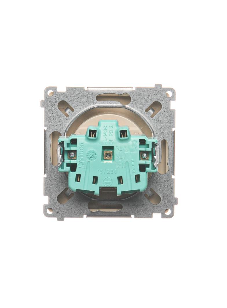 Simon Basic Gniazdo wtyczkowe z uziemieniem z przesłonami torów prądowych 16A 250V zaciski śrubowe beż BMGZ1Z.01/12 BMGZ1z.01/12 KONTAKT
