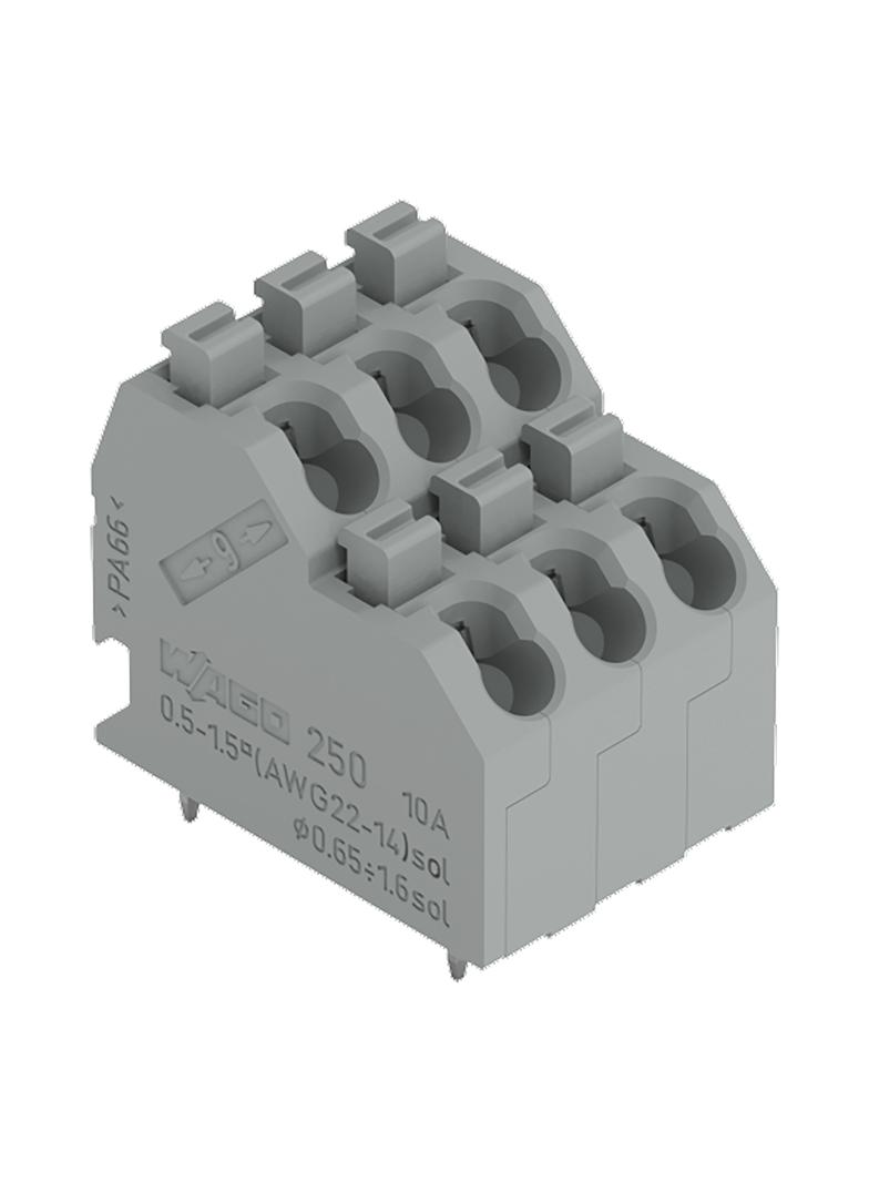 dwupiętrowa listwa zaciskowa 3-bieg. szara raster 5 mm /45szt./ WAGO