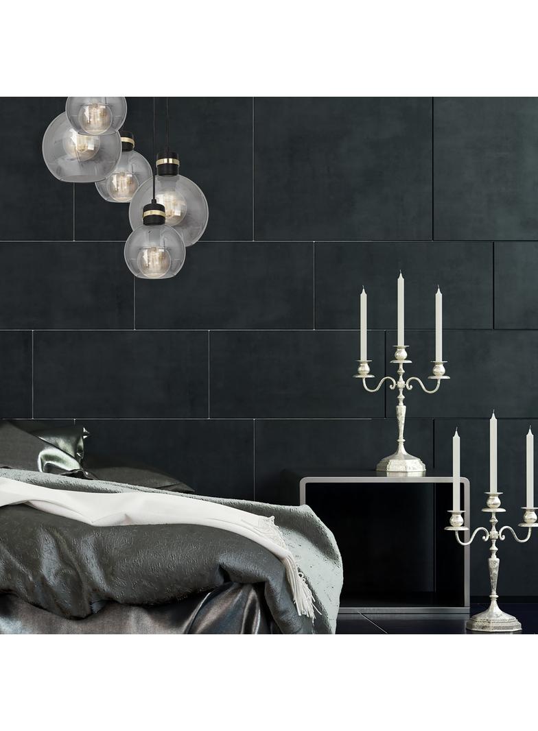 MILAGRO Lampa wisząca OMEGA BLACK/GOLD 5xE27  Koło