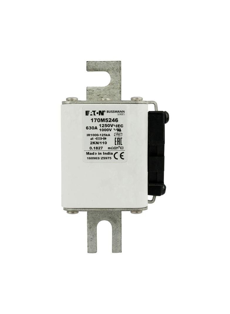 FUSE 630A 1250V 2KN/110 AR CU Wkładka szybka 630A AC 1250V rozmiar 2 61x77x138 mm aR DIN I 170M5246