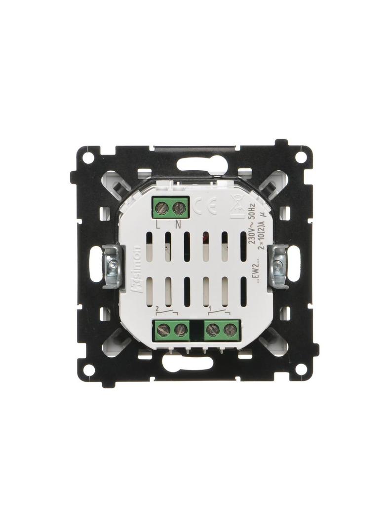 Simon 55 WMDL-TEW2-111 Łącznik elektroniczny podwójny z funcją przycisku lub łącznika czasowego, 2x1 TEW2.01/111 KONTAKT