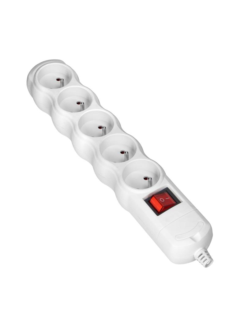 Rozgałęźnik wielogniazdowy 5x2P+Z z wyłącznikiem, biały OR-AE-13267/W ORNO