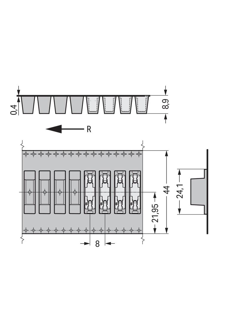 złączka SMD-Through-Board do pł.druk.