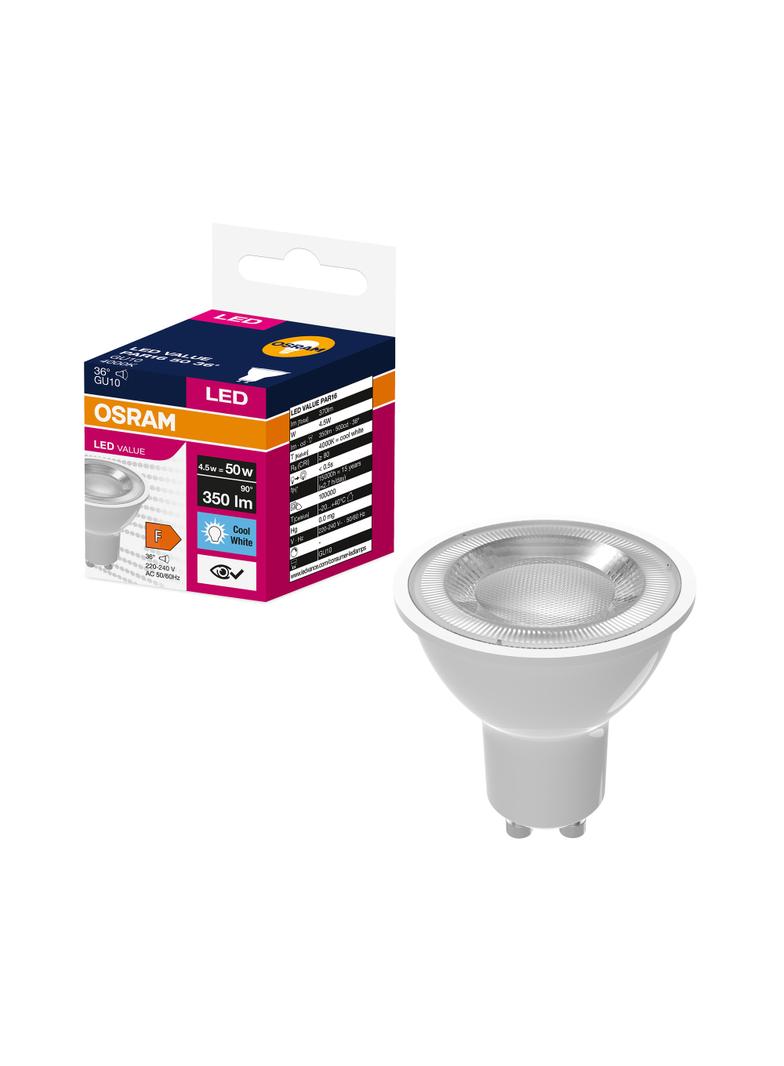Żarówka LED LVPAR16 50 36st. 5W/840 230V GU10 10X1 EUE OSRAM 350lm 4058075198616 LEDVANCE