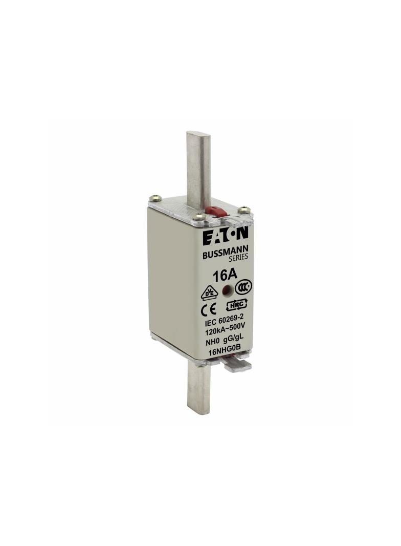 NH FUSE 16A 500V GG/GL SIZE 0 Wkładka NH0 16A 500V GL/GG podwójny wskaźnik 16NHG0B EATON