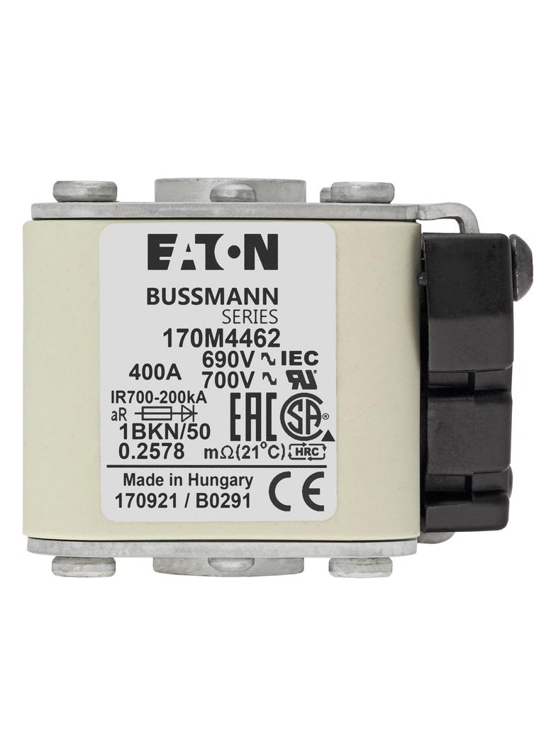 FUSE 400A 690V 1BKN/50 AR UC Wkładka szybka 400A AC 690V rozmiar 1 53x69x51 mm aR IEC UL, 170M4462 E