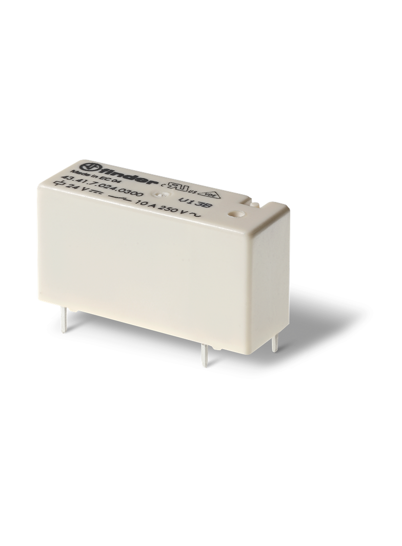Przekaźnik miniaturowy niski serii 43: 1Z 10A 48V DC 43.41.7.048.4301 /20szt./ FINDER
