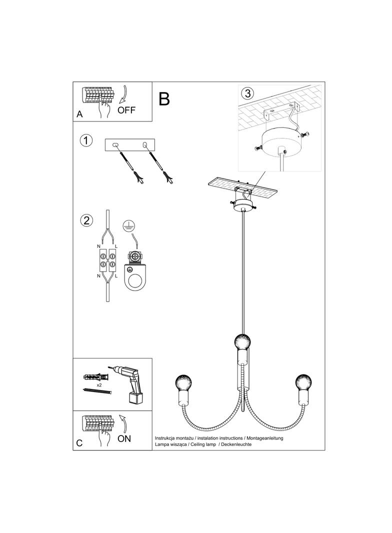 Sollux Żyrandol PICCOLO 5 czarny SL.0855