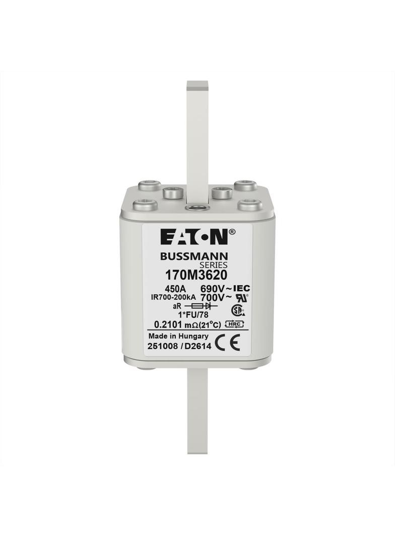 FUSE 450A 690V 1*FU/78 AR UC Wkładka szybka 450A AC 690V rozmiar 1 45x45x110 mm aR, 170M3620 EATON