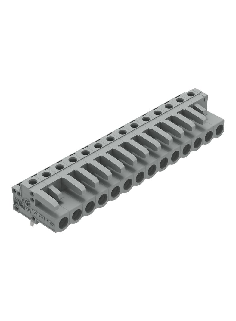 MCS-MIDI Classic gniazdo kątowe 14-bieg. szare raster 5 mm