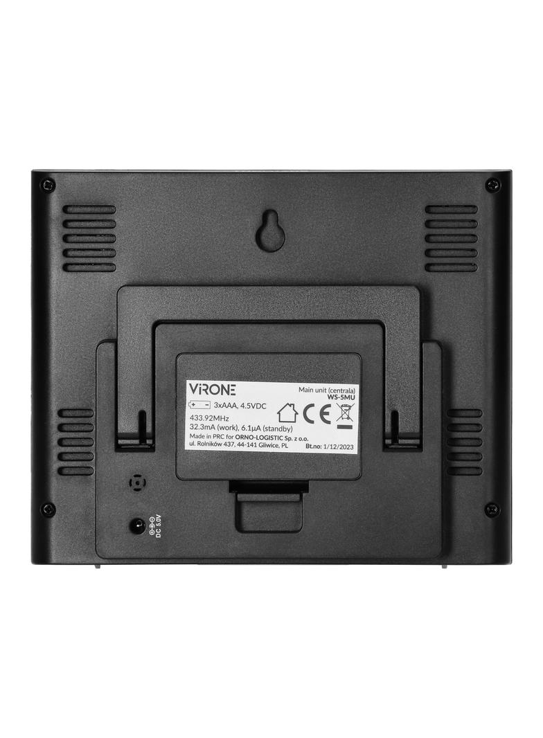 Wielofunkcyjna stacja pogodowa bezprzewodowa dotykowa WS-5 VIRONE