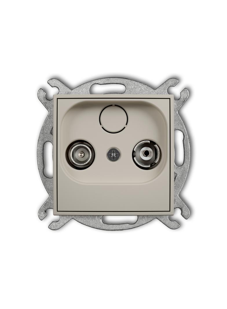 ICON Gniazdo abonenckie RTV przelotowe 9dB taupe 60IG9P KARLIK