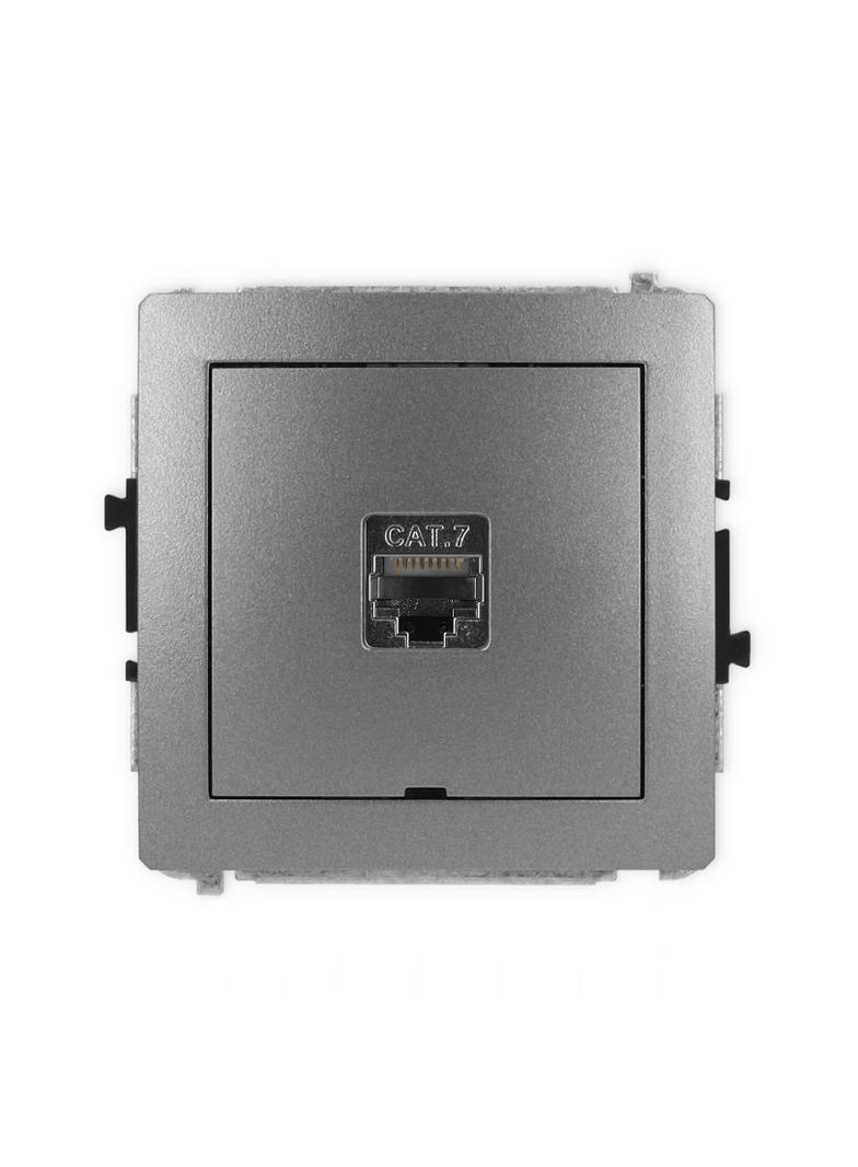 DECO Mechanizm gniazda komputerowego pojedynczego 1xRJ45, kat. 7, ekranowany, 8-stykowy, bez pola op