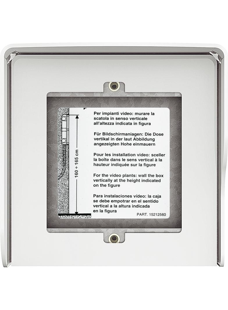 Obudowa natynkowa z daszkiem do paneli Sfera - 1 moduł - Biała, Bticino