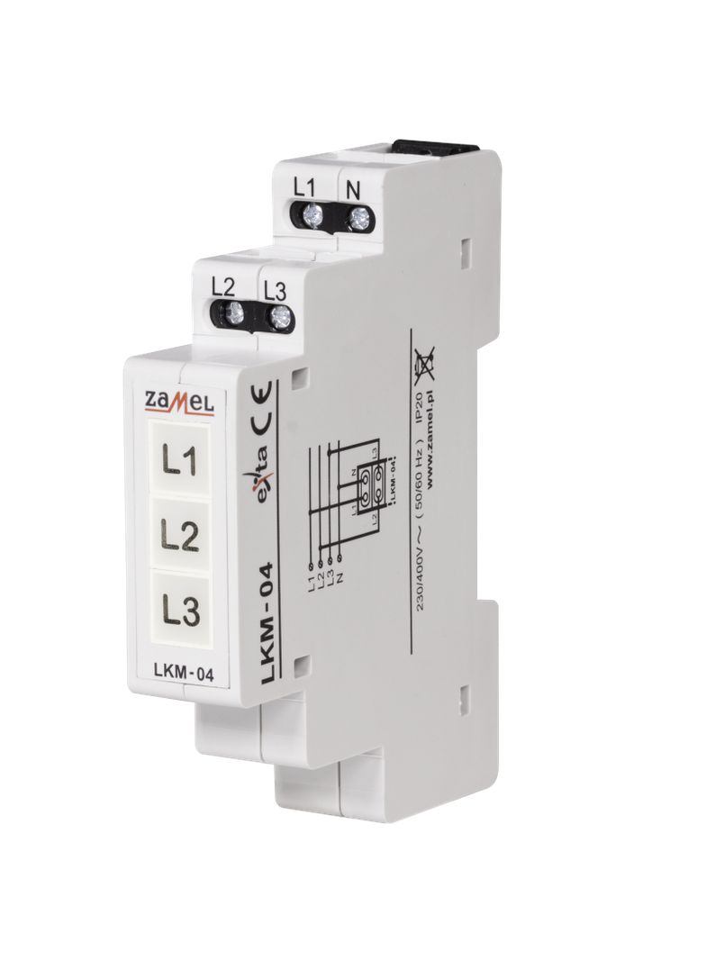 WSKAŹNIK ZASILANIA 230V/400V LED ŻÓŁTA/ZIELONA/CZERWONA TN TYP: LKM-04-40 EXT10000047 EXT10000047-WPL ZAMEL