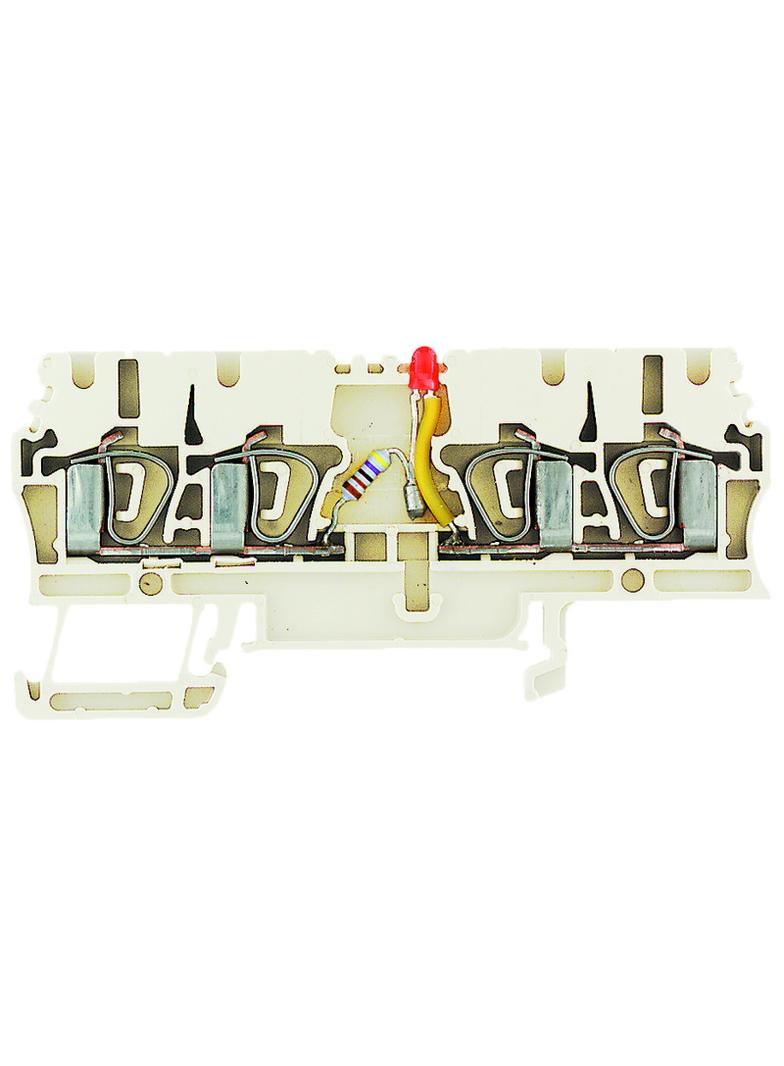 ZDU 2.5/2X2AN/LD+ WS Złączki szynowe z elementami elektronicznymi, nr katalogowy 1252070000