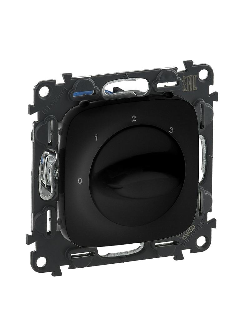 VALENA ALLURE - ŁĄCZNIK WENTYLACJI 4-POŁOŻENIOWY CZARNY, Legrand