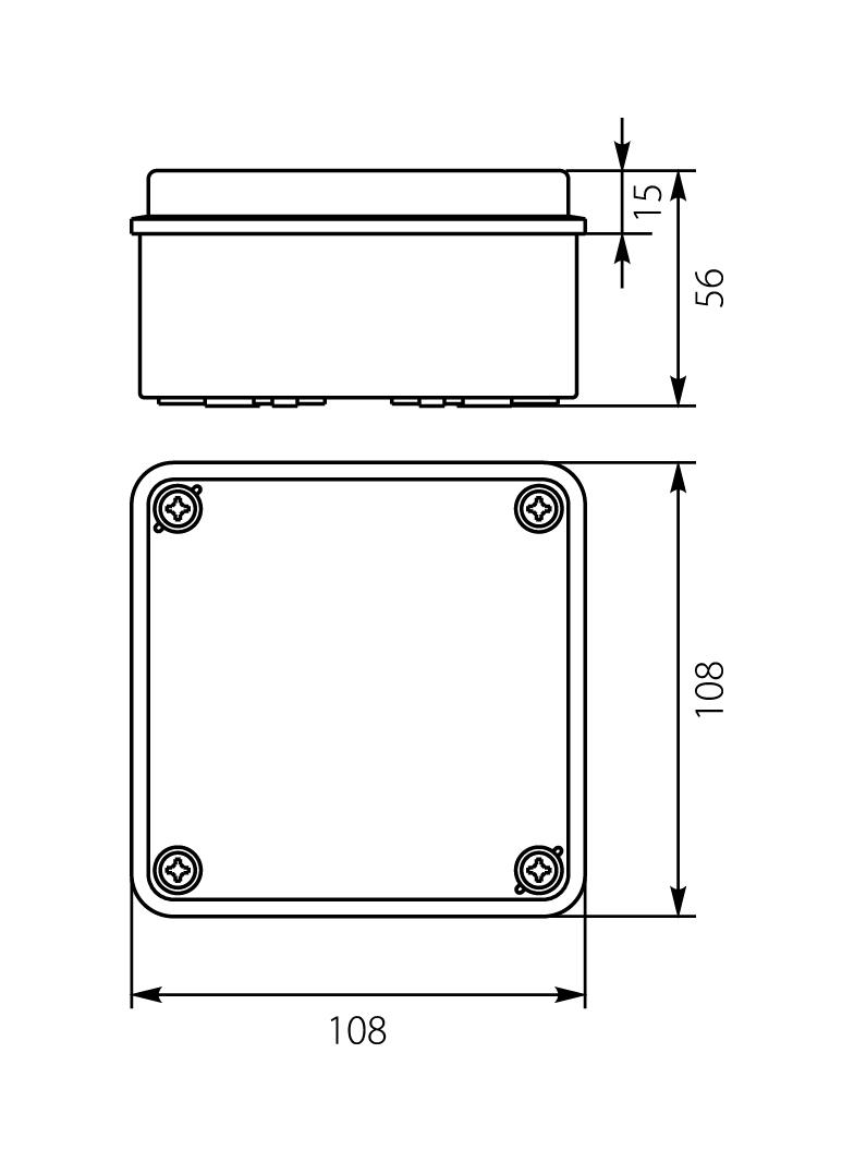 OH-1A.3 obudowa hermetyczna IP65 108x108x56 mm 29.13 OPATÓWEK