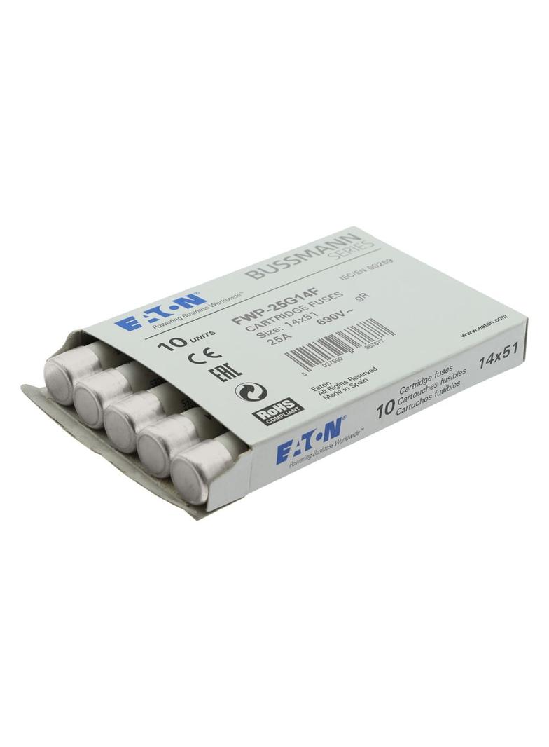25A 690V AC gR 14X51mm FUSE W/O STRIKER Wkładka szybka 25A AC 690V 14x51 gR IEC UL FWP-25G14F EATON
