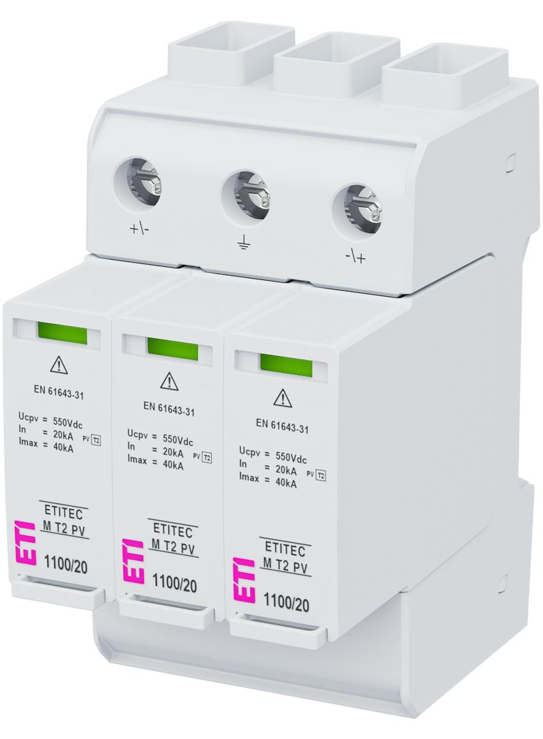 Ogranicznik przepięć T2 (C) - do systemów PV TEC M T2 PV 1100/20 Y 002440515 ETI