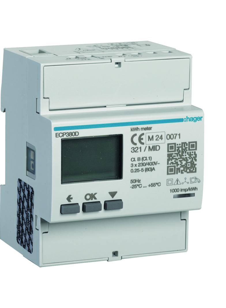 agardio.measure Licznik energii elektrycznej 3-fazowy, 80A 4M, wyjście imp., MID