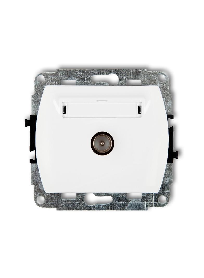 TREND Mechanizm gniazda antenowego pojedynczego TV biały