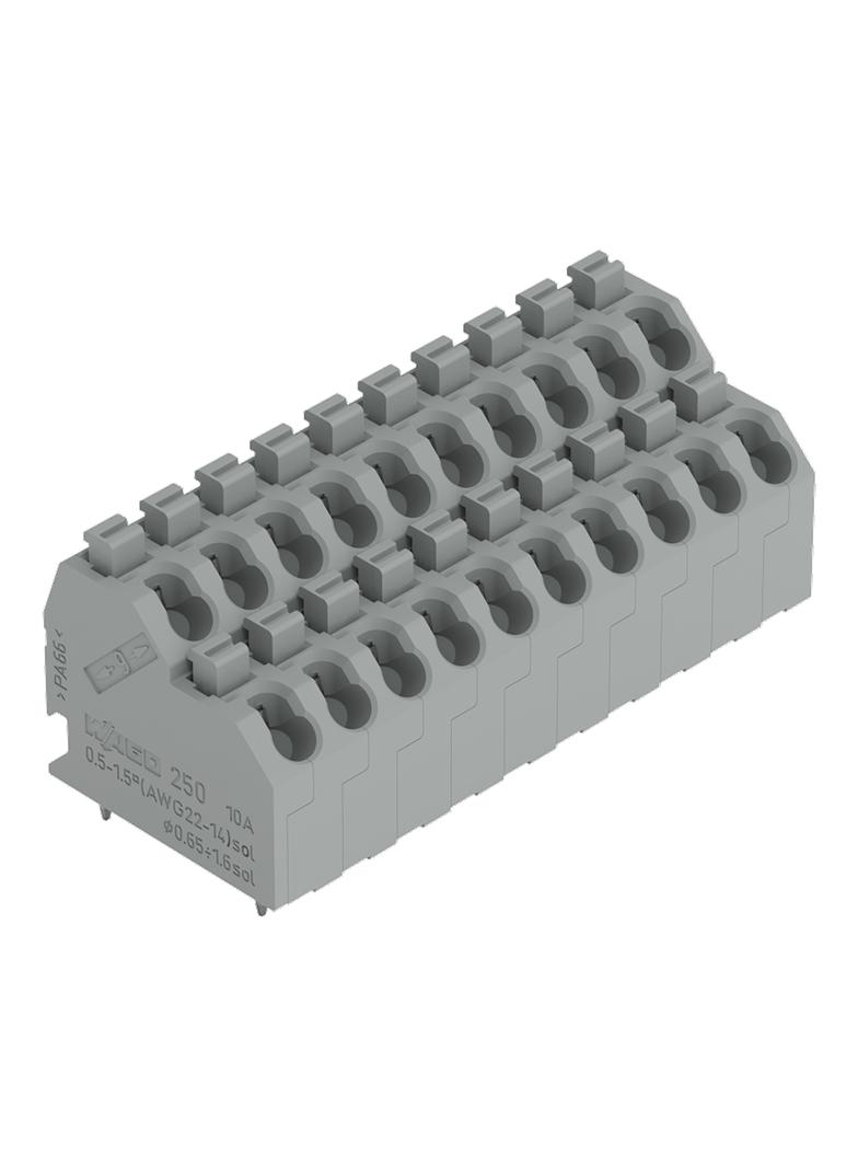 dwupiętrowa listwa zaciskowa 10-bieg. szara raster 5 mm /12szt./ WAGO