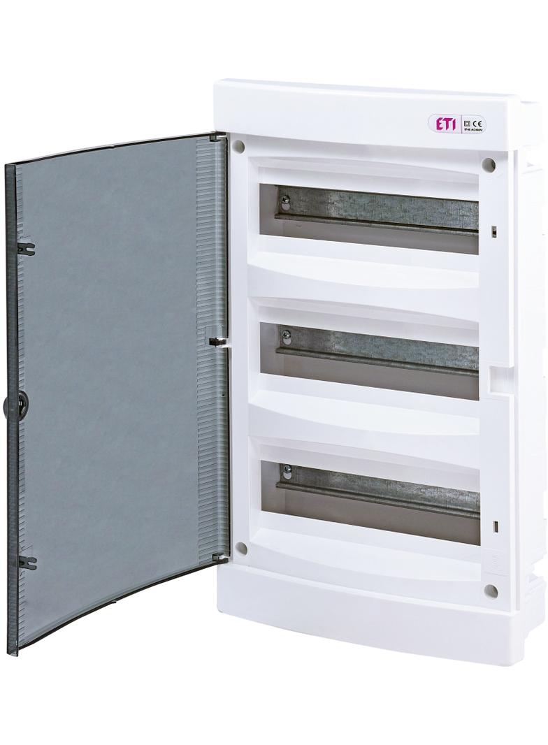 Rozdzielnica podtynkowa 3x12 drzwi transparentne ECM36PT-s 001101076 ETI