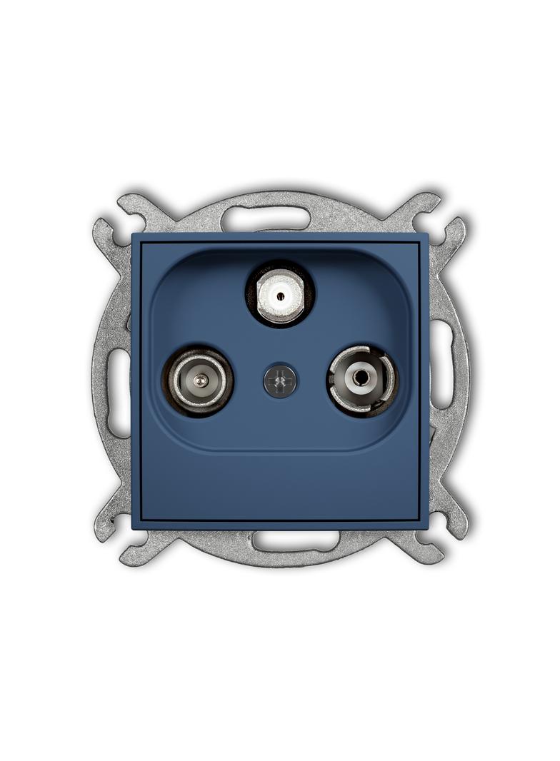 ICON Mechanizm gniazda abonenckiego RTV-SAT przelotowego 10dB navy blue