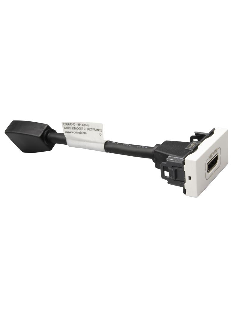 Mosaic Gniazdo Hdmi Typu A Z Przewodem Biały 078778 LEGRAND