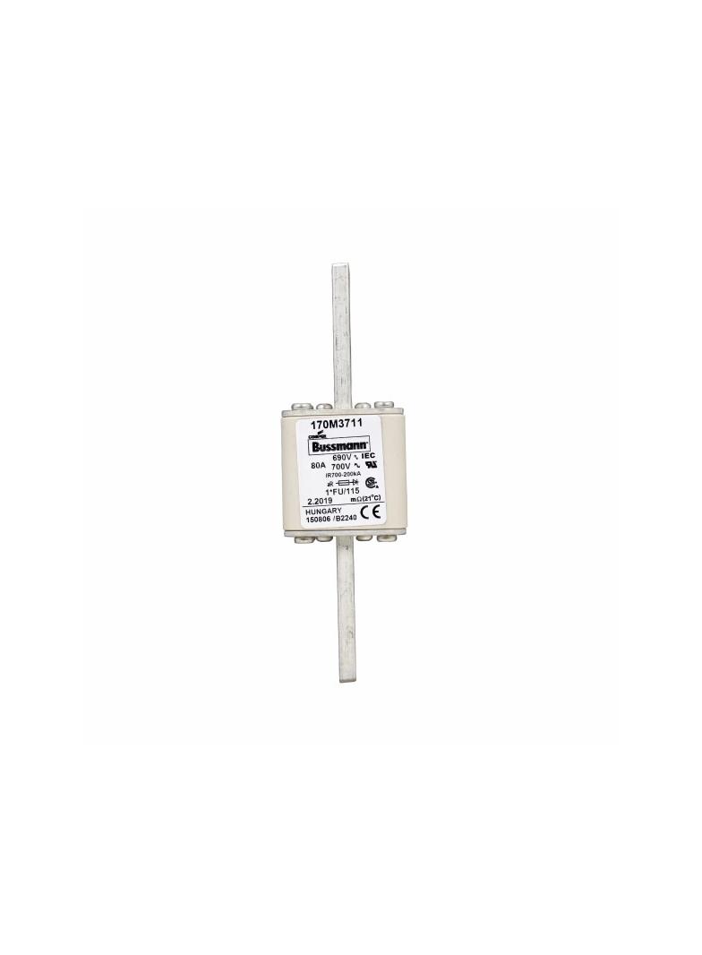 FUSE 80A 690V 1*FU/115 AR UC Wkładka szybka 80A AC 690V rozmiar 1 45x45x148 mm aR I 170M3711 EATON