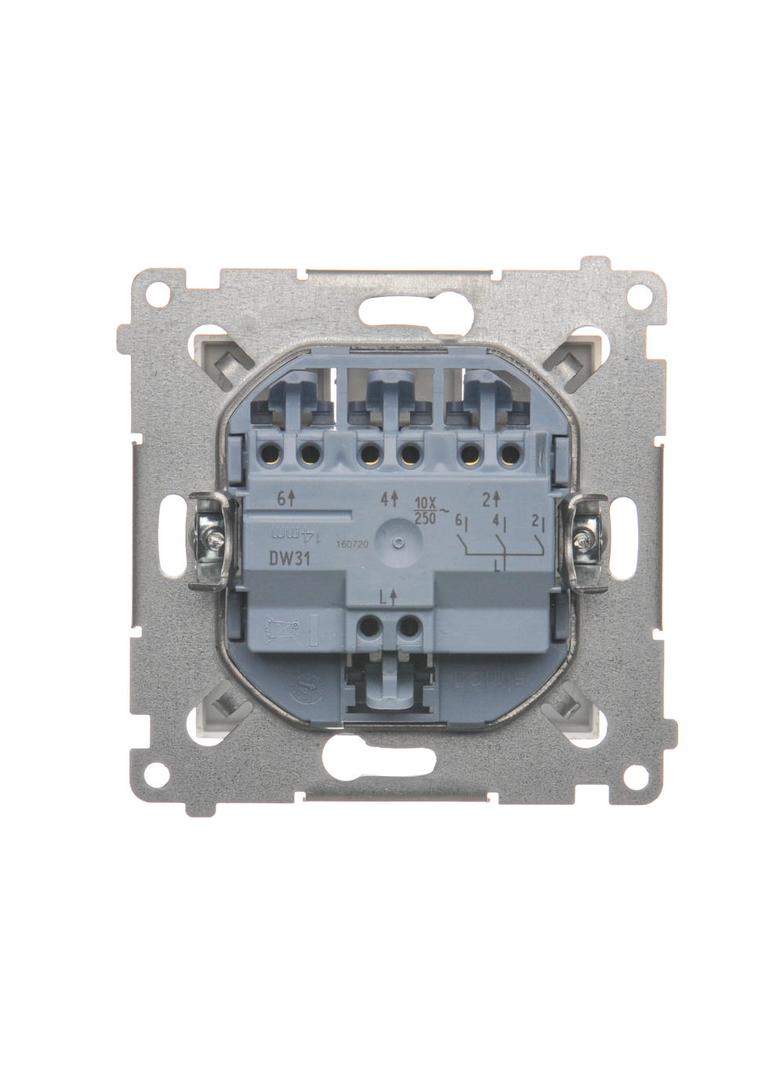 Simon 54 Łącznik potrójny 10A 250V szybkozłączka złoty mat DW31.01/44 KONTAKT