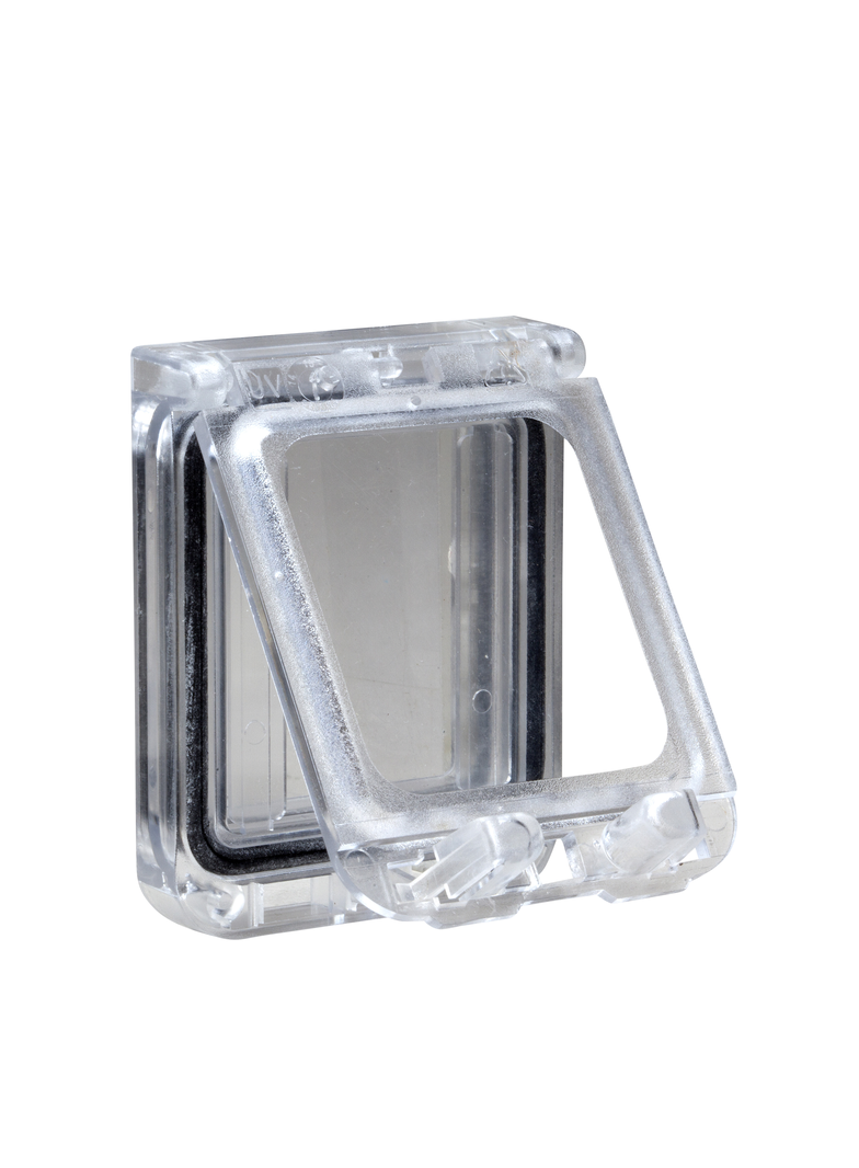 Spacial Okno plastikowe z przezroczystą pokrywą na zawiasach 196x 235x 13mm