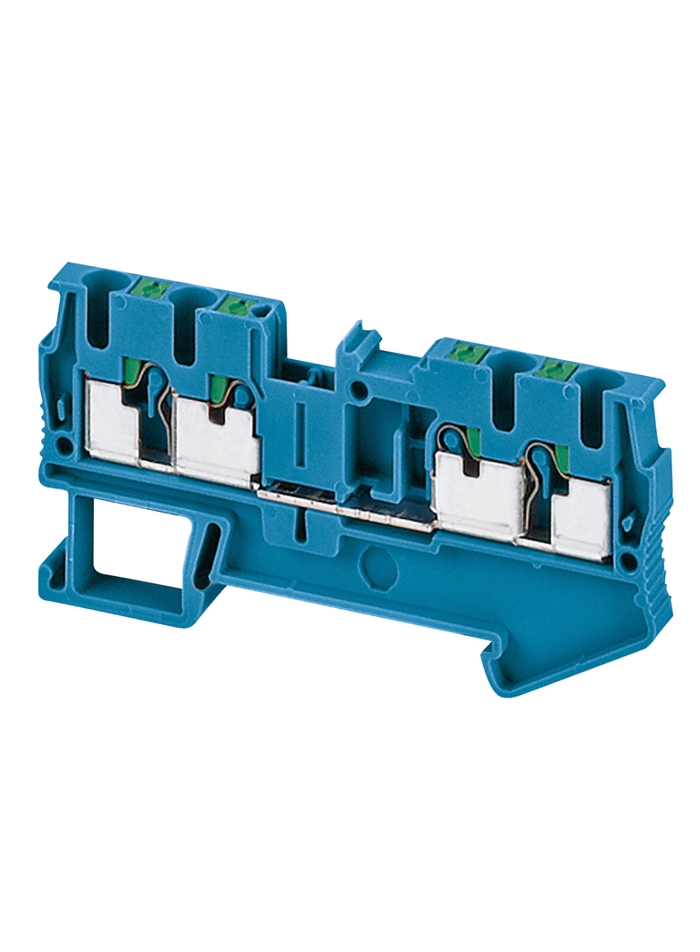 Złączki NSY, zacisk wciskany przepustowy 4 punktowy NSYTRP24BL