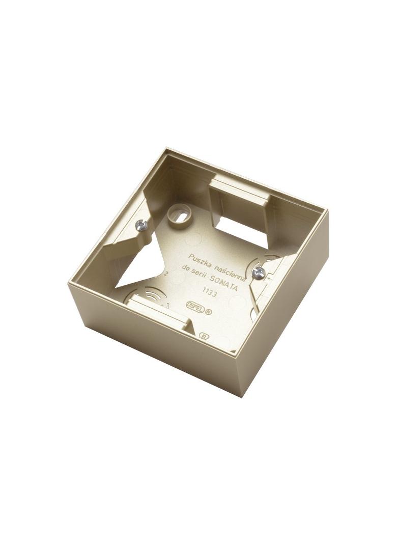 SONATA Puszka instalacyjna pojedyncza - kolor szampański złoty