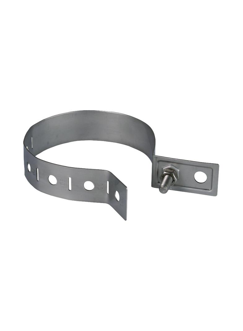Obejma RV do rur spustowych 60-150 mm, stal nierdzewna NIRO