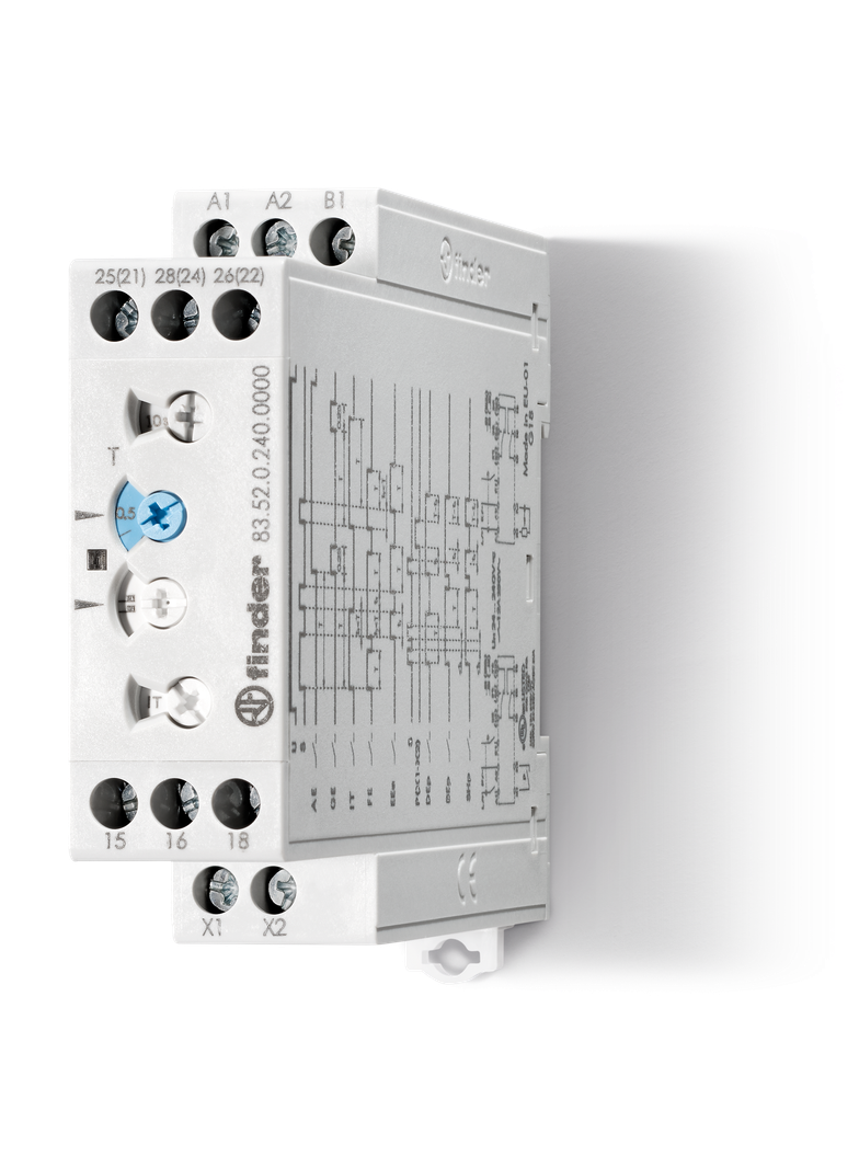 Przekaźnik czasowy modułowy serii 83: 2P 12A 24…240V AC/DC 83.52.0.240.0000 /5szt./ FINDER