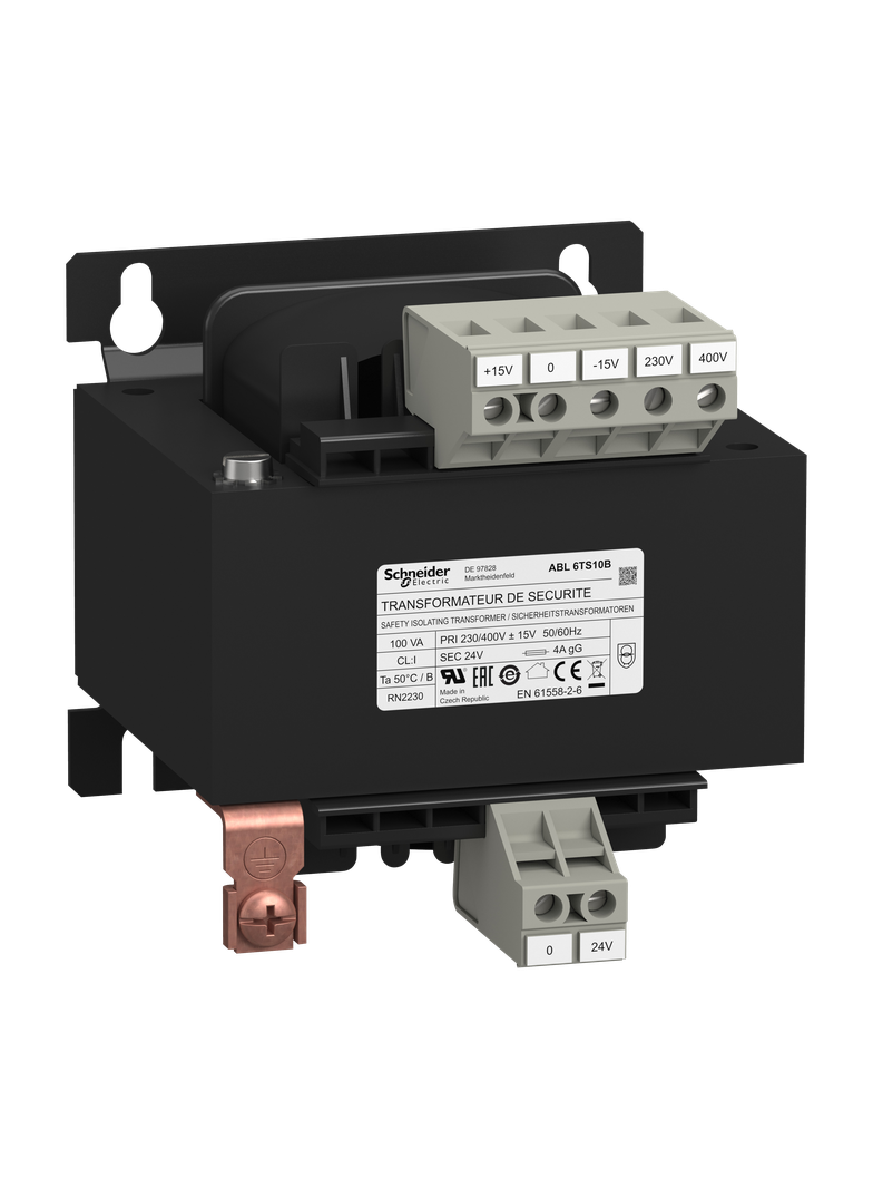 Phaseo, separacyjny transformator napięcia, wejście 230...400 V, wyjście 1 x 24 V, 100 VA