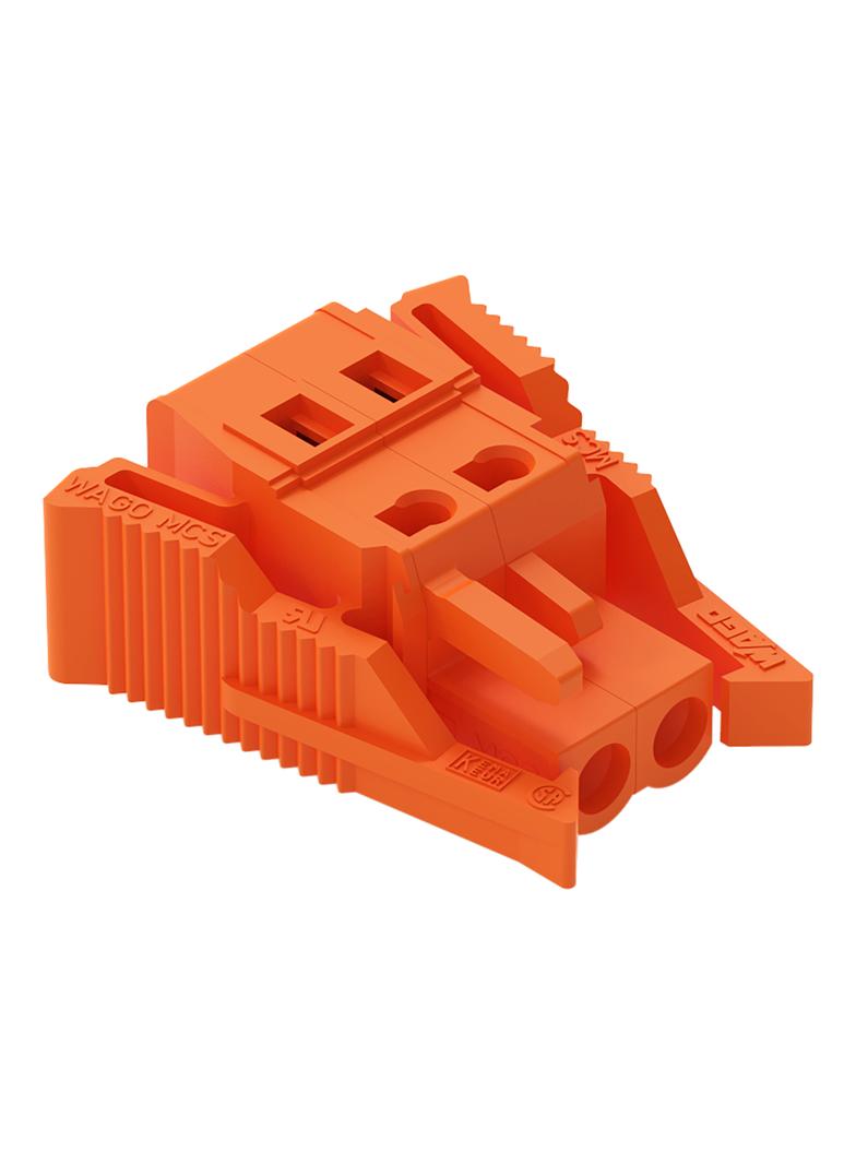 Gniazdo MCS-MIDI Classic 2-biegunowe pomarańczowe raster 5,08mm /100szt./ 231-302/037-000 WAGO
